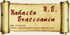 Mahailo Bratičanin vizit kartica
